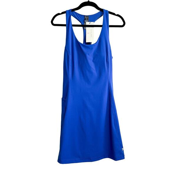Sweaty Betty Power Workout 4 Way Stretch Racerback Blue Dress NWT Size 10 - Picture 1 of 11